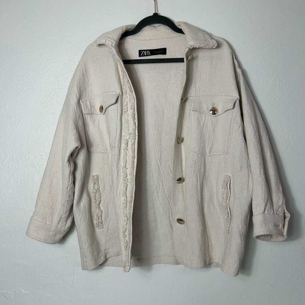 Zara Cream Utility Jacket
